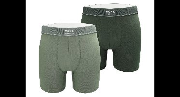 MEXX Set van 2 heren boxers (Donkergroen/groen, L)