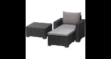 Moorea loungestoel antraciet