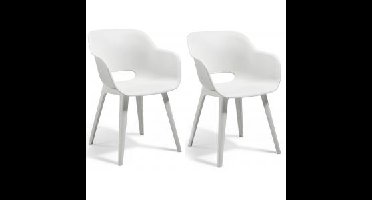 Tuinstoel Akola wit set van 2