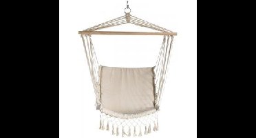 Hangmatstoel Macrame beige