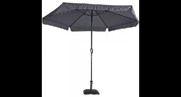 Stokparasol Gemini 300 cm met volan grijs
