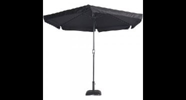 Stokparasol Gemini 300 cm met volan zwart