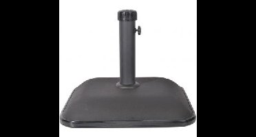 Parasolvoet beton vierkant 25 kg zwart