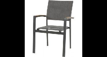 Arezzo stapelstoelen antraciet textileen