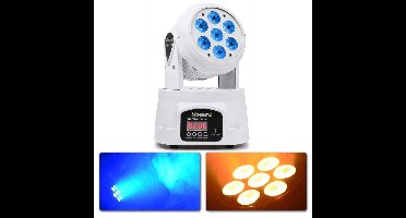 Retourdeal - BeamZ MHL74 Movinghead Wash met 7x 10W Quad LEDs - WIT
