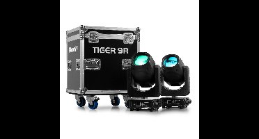 BeamZ Professional Tiger 9R beam moving head set van 2 stuks in