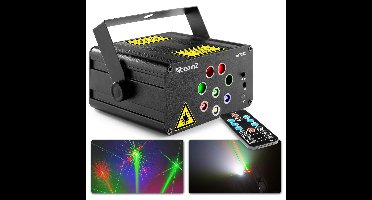 BeamZ Acrux party laser met 4 lasers en gekleurde LED's
