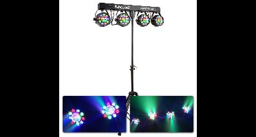 BeamZ PartyBar3 lichtset - 4 PAR spots, 4 Magic Balls + stand