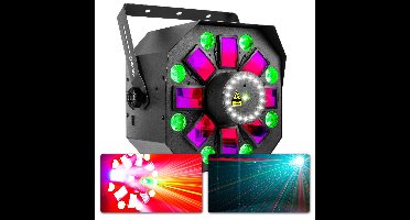 BeamZ MultiBox 4-in-1 LED lichteffect met lasers, strobe, PAR en Derby