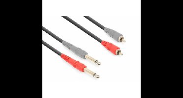 Vonyx audiokabel voor live mixer, versterker, etc. - 2x jack mono naar