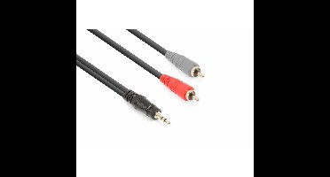 Vonyx telefoon, pc of laptop kabel 3,5mm jack / RCA - 3 meter