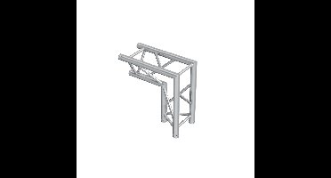 BeamZ Truss P33-C25 driekhoek truss 90° 2-weg hoek - Apex in - 50cm