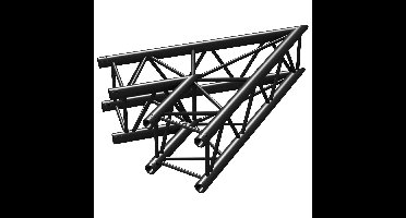 BeamZ Truss P30-C19B vierkante truss zwart 45° 2-weg hoek
