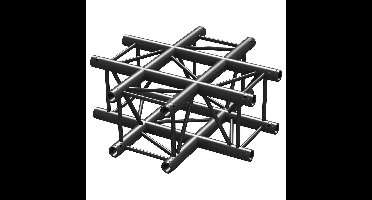 BeamZ Truss P30-C41B vierkante truss zwart 4-weg kruis