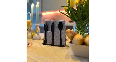 Servetten houder 'bestek'