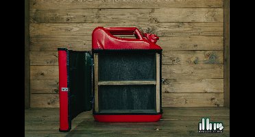Jerrycan Kast Basic Plus - Rood - Opvallend en Praktisch - Multifunctioneel Opbergmeubel - Uniek Design