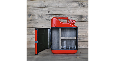 Jerrycan Jack Daniels Giftset - Rood - Uniek Cadeau - Authentiek en Stijlvol - Jerrycan