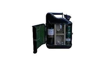 His & Hers Giftset - Zwart - Stijlvolle jerrycan - Uniek cadeau voor koppels - Geschenkset voor hem en haar
