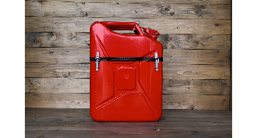 Jerrycan Giftbox 20L - Rood - Unieke Opbergdoos - Stoere Stalen Jerrycan - Multifunctioneel Cadeau - Originele Opberger