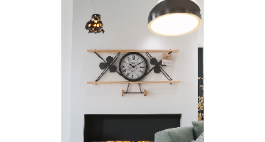 Vintage Vliegtuig Klok