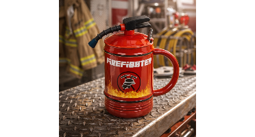 Keramische Brandweermok - 400ml - Inclusief Deksel en Lepel