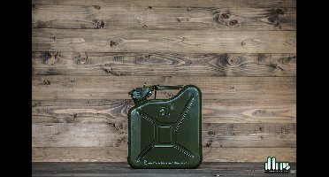 Stalen Jerrycan 5L - Groen - Hoogwaardig staal - Decoratief Item - Origineel Cadeau