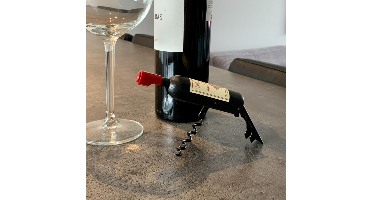 Kurkentrekker & Flessenopener - Compact 11,5 cm - Wijnfles Design