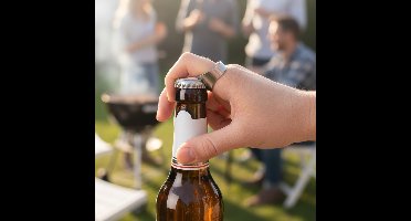 Metalen ring met flessenopener - Bier Opener Ring