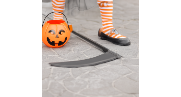 Zwarte Zeis 100x34 cm - Halloween Accessoire