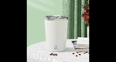 Zelfroerende Mok wit - Magnetisch Roersysteem - USB-C Oplaadbaar - 350 ml - Waterdicht