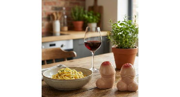 Zout- en peperstrooierset - Penis design - Keramiek