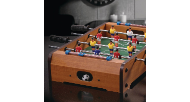 Mini Voetbaltafel - Hout - 51 x 31 cm - Compact Tafelvoetbal