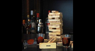 Vallende Toren Drankspel met 60 opdrachten - Incl. 4 shotglazen