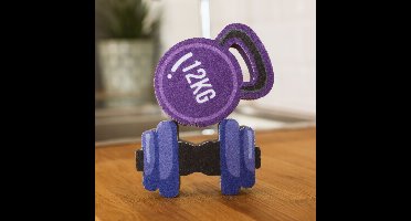 Wash 'n' Workout spons set van kettle bell en dumbell