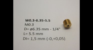 micromotor W0.3-6.35-5.5 wormwiel