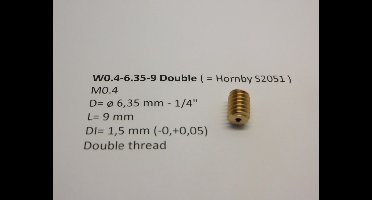 micromotor W0.4-6.35-9 Single wormwiel