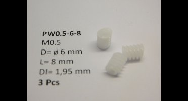 micromotor PW0.5-6-8 wormwiel