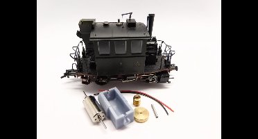 micromotor HTR008C motor ombouwset voor Trix H0 PtL 2/2, T2, BR 98, Glaskasten