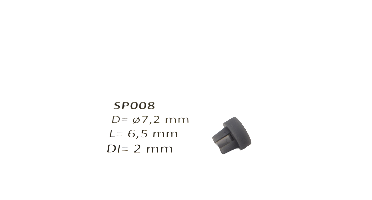micromotor SP008 ø 7.2 x 6.5 - ø 2 mm cardankoppelingshouder