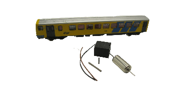 micromotor NF010 ombouwset voor Fleischmann NS Wadloper , Pendolino, BR 628
