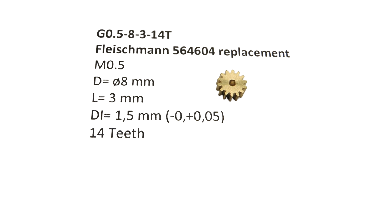 micromotor G0.5-8-3-14T tandwiel