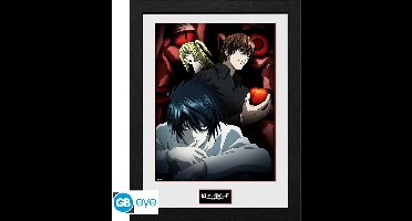 Death Note Framed Print - Light, L and Misa