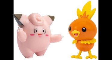 Pokemon Battle Figure Pack - Torchic & Clefairy