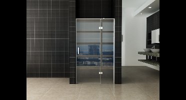 Sanifun Nis swingdeur + vast paneel 100 (60-40) x 200 NANO.