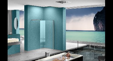 Sanifun Eco Inloopdouche + muurprofiel NANO  800x2000 8mm.