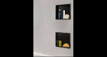 Sanifun Wiesbaden inbouwnis 30x30x10cm mat-zwart.