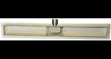 Sanifun RVS douchegoot+flens zonder rooster 80x7.