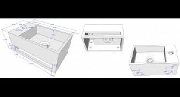 Sanifun S.S. fontein&handdoekrek matzwart links 356x203x159.