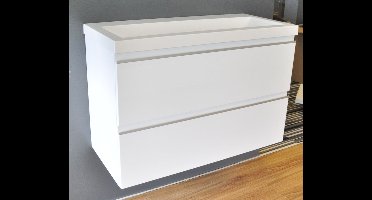 Sanifun Wiesbaden onderkast 80cmx36cm zo.wastafel wit.