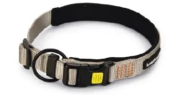 Beeztees hondenhalsband Parinca premium nylon 50-55x2.5cm licht grijs